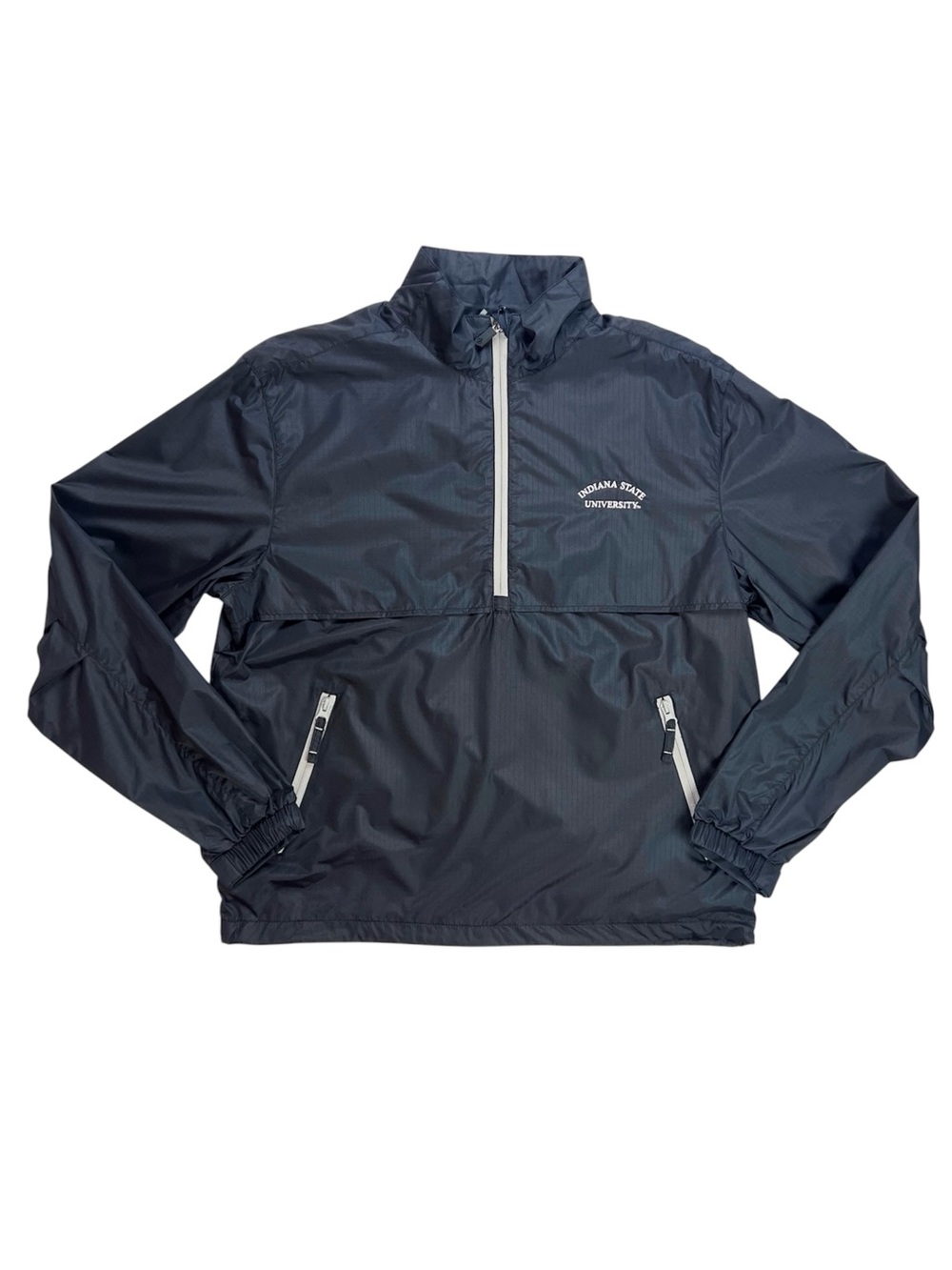 Indiana State Uni ISU NCAA Oxford America Black Ripstop Windbreaker Jacket Small